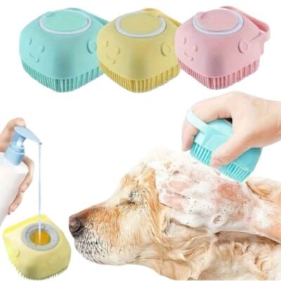 mundosimuffin.com (43) CEPILLO DE BAÑO CON DISPENSADOR DE SHAMPOO🛁