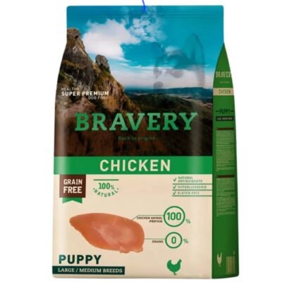mundosimuffin.com (13) BRAVERY POLLO PUPPY RAZA MEDIANA/GRANDE 4KG
