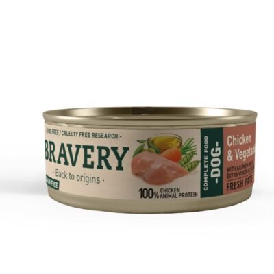 mundosimuffin.com (33) BRAVERY ALIMENTO HÚMEDO POLLO&VEGETALES 100GR