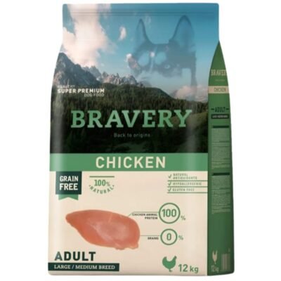 mundosimuffin.com (8) BRAVERY POLLO ADULTO RAZA MEDIANA/GRANDE 12KG